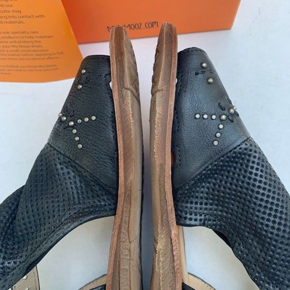 Miz Mooz FIFI Leather Ankle-Strap Sandals  38EU / 7.5-8US in Black $130 - Picture 7 of 11